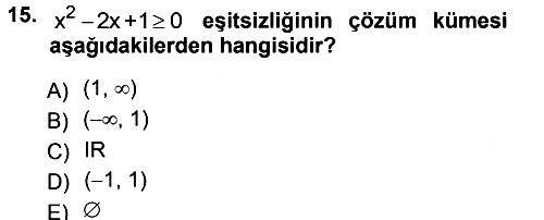 Matematik 1 2012-2013 Ara Sınav - 15. soru