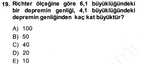 Matematik 1 2013-2014 Ara Sınav - 19. soru