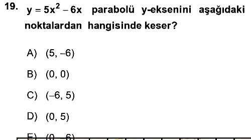 Matematik 1 2015-2016 Ara Sınav - 19. soru