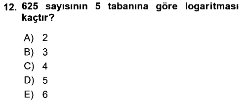 Matematik 1 2017-2018 Ara Sınav - 12. soru