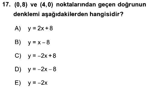 Matematik 1 2018-2019 Ara Sınav - 17. soru