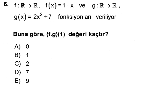 Matematik 1 2019-2020 Ara Sınav - 6. soru