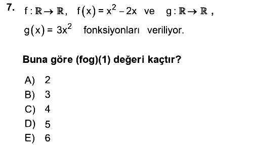 Matematik 1 2019-2020 Ara Sınav - 7. soru