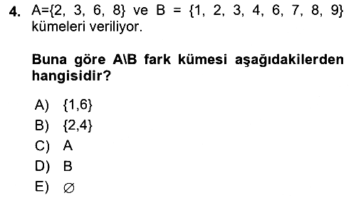 Matematik 1 2024-2025 Ara Sınav - 4. soru