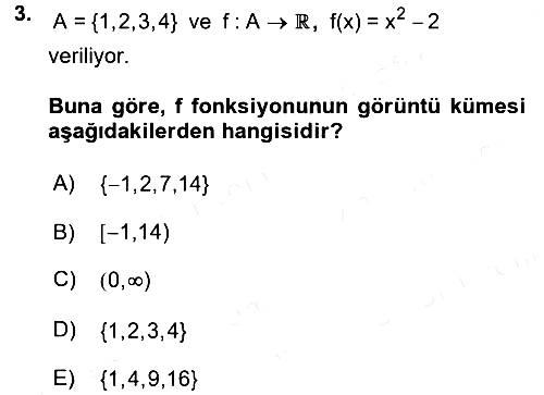 Matematik 1 2016-2017 Dönem Sonu Sınavı - 3. soru