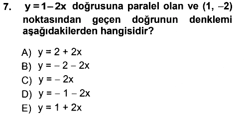 Matematik 1 2014-2015 Tek Ders Sınavı - 7. soru