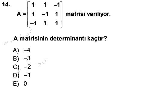 Matematik 1 2014-2015 Tek Ders Sınavı - 14. soru