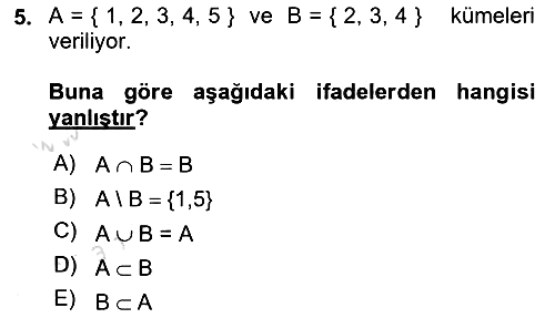 Matematik 1 2021-2022 Ara Sınav - 5. soru