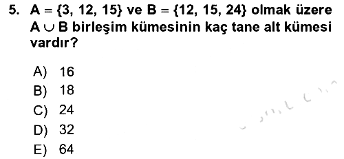 Matematik 1 2022-2023 Ara Sınav - 5. soru