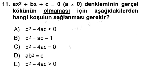 Matematik 1 2022-2023 Ara Sınav - 11. soru
