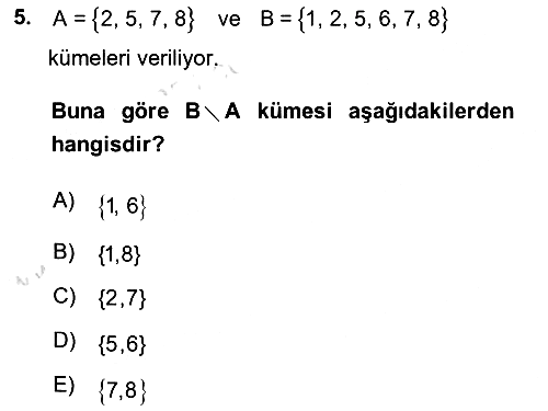 Matematik 1 2025-2026 Ara Sınav - 5. soru