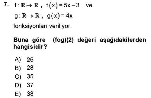 Matematik 1 2025-2026 Ara Sınav - 7. soru