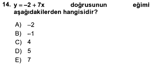 Matematik 1 2025-2026 Ara Sınav - 14. soru