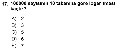 Matematik 1 2025-2026 Ara Sınav - 17. soru