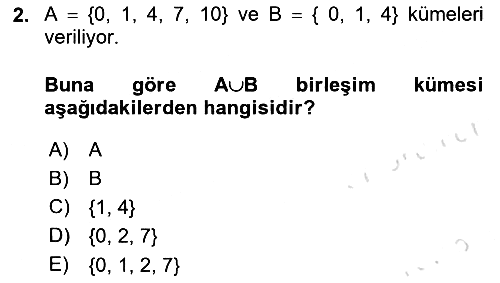 Matematik 1 2022-2023 Dönem Sonu Sınavı - 2. soru