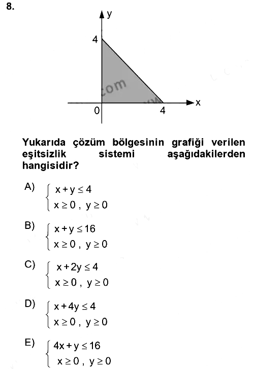 Matematik 2 2017-2018 3 Ders Sınavı - 8. soru