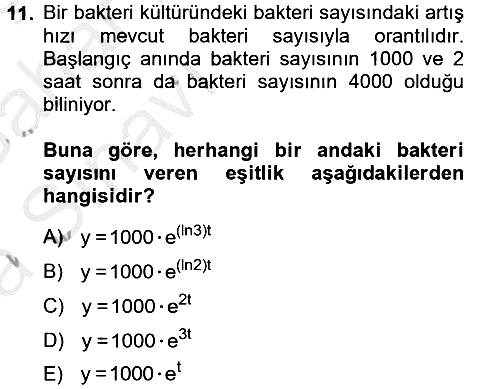 Matematik 2 2012-2013 Ara Sınav - 11. soru
