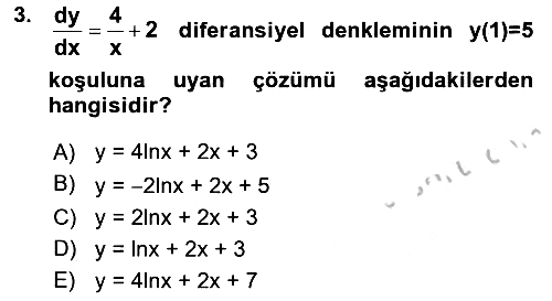 Matematik 2 2016-2017 Ara Sınav - 3. soru