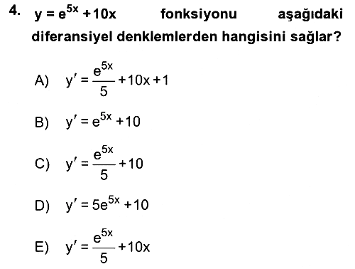 Matematik 2 2017-2018 Ara Sınav - 4. soru