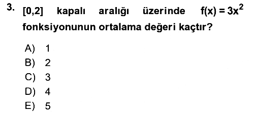 Matematik 2 2018-2019 Ara Sınav - 3. soru