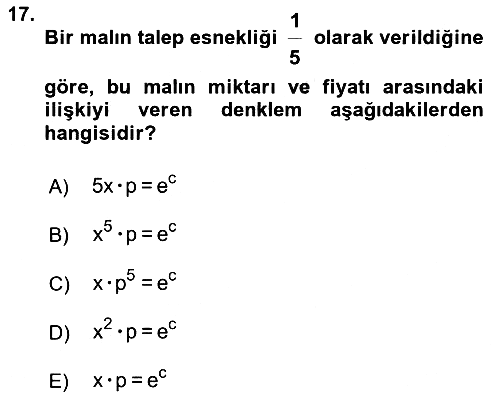 Matematik 2 2018-2019 Ara Sınav - 17. soru
