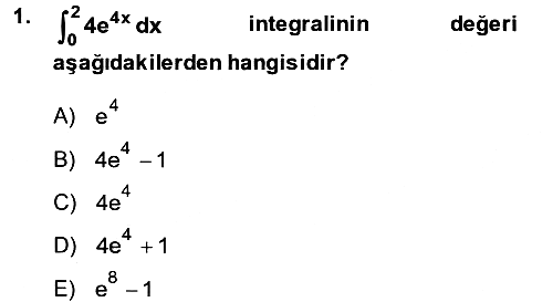 Matematik 2 2013-2014 Dönem Sonu Sınavı - 1. soru