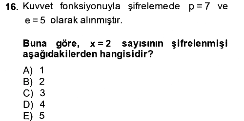 Matematik 2 2014-2015 Dönem Sonu Sınavı - 16. soru