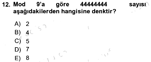 Matematik 2 2024-2025 Dönem Sonu Sınavı - 12. soru