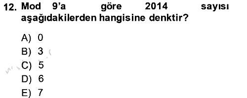 Matematik 2 2013-2014 Tek Ders Sınavı - 12. soru