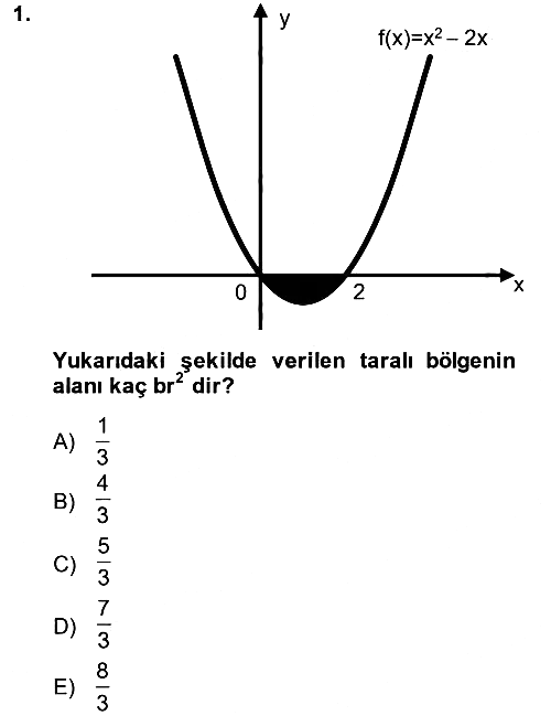 Matematik 2 2014-2015 Tek Ders Sınavı - 1. soru