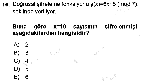 Matematik 2 2025-2026 Dönem Sonu Sınavı - 16. soru