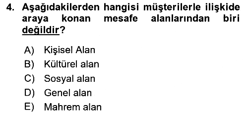 Müşteri İlişkileri Yönetimi 2020-2021 Yaz Okulu Sınavı - 4. soru
