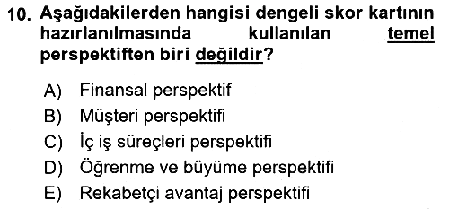 Müşteri İlişkileri Yönetimi 2023-2024 Yaz Okulu Sınavı - 10. soru