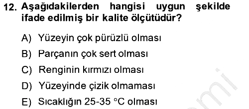 Proje Yönetimi 2013-2014 Dönem Sonu Sınavı - 12. soru