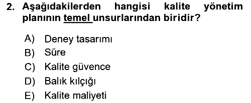 Proje Yönetimi 2015-2016 Dönem Sonu Sınavı - 2. soru