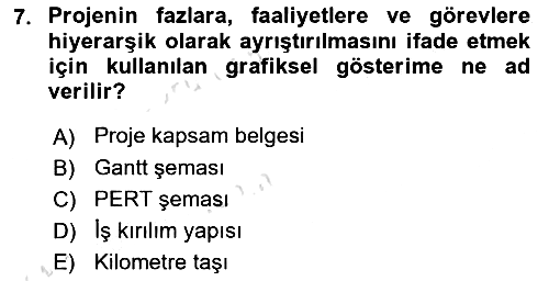 Sistem Analizi Ve Tasarımı 2018-2019 3 Ders Sınavı - 7. soru