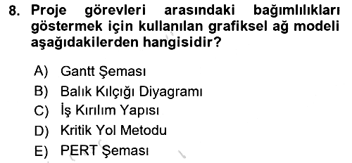 Sistem Analizi Ve Tasarımı 2023-2024 Yaz Okulu Sınavı - 8. soru