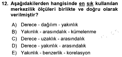 Sosyal Ağ Analizi 2024-2025 Yaz Okulu Sınavı - 12. soru