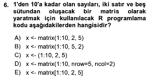 Veri Madenciliği 2021-2022 Ara Sınav - 6. soru