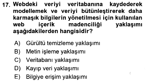 Veri Madenciliği 2023-2024 Dönem Sonu Sınavı - 17. soru