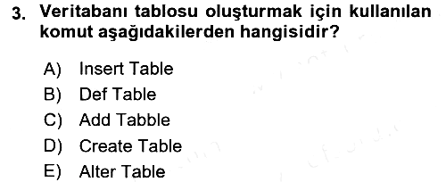 Veritabanı Programlama 2018-2019 Ara Sınav - 3. soru
