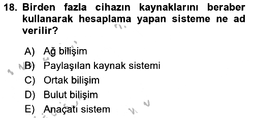 Veritabanı Programlama 2018-2019 Yaz Okulu Sınavı - 18. soru