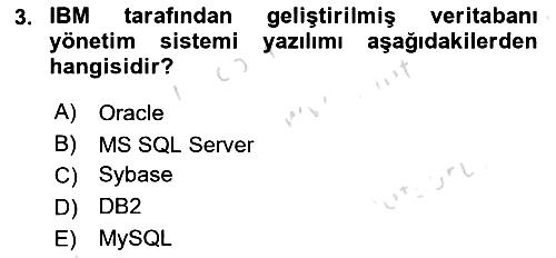 Veritabanı Sistemleri 2024-2025 Ara Sınav - 3. soru