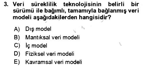 Veritabanı Sistemleri 2022-2023 Yaz Okulu Sınavı - 3. soru