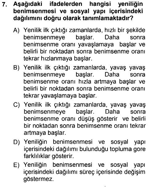 Yenilik Yönetimi 2012-2013 Ara Sınav - 7. soru