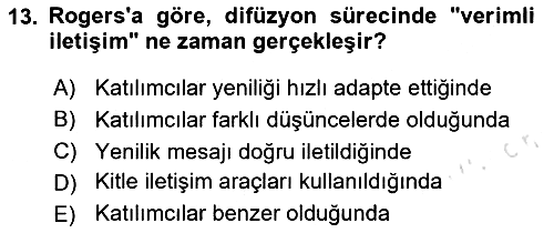 Yenilik Yönetimi 2024-2025 Ara Sınav - 13. soru