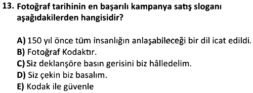 Reklam Fotoğrafçılığı 2023-2024 Bütünleme Sınavı - 13. soru
