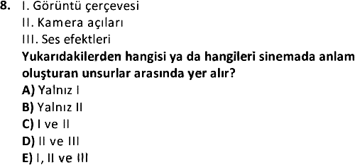 Göstergebilim 2021-2022 Bütünleme Sınavı - 8. soru