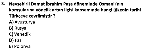 Türk Yenileşme Tarihi 2023-2024 Ara Sınav - 3. soru