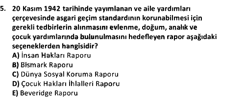Sosyal Güvenlik Sistemi 2021-2022 Dönem Sonu Sınavı - 5. soru